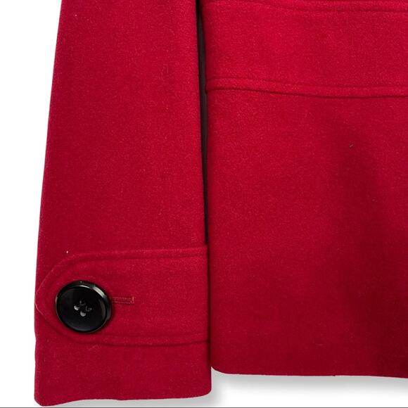 East 5th Red Blazer Jacket Classic Career Minimalist Holiday Wool Blend Large - Picture 3 of 8